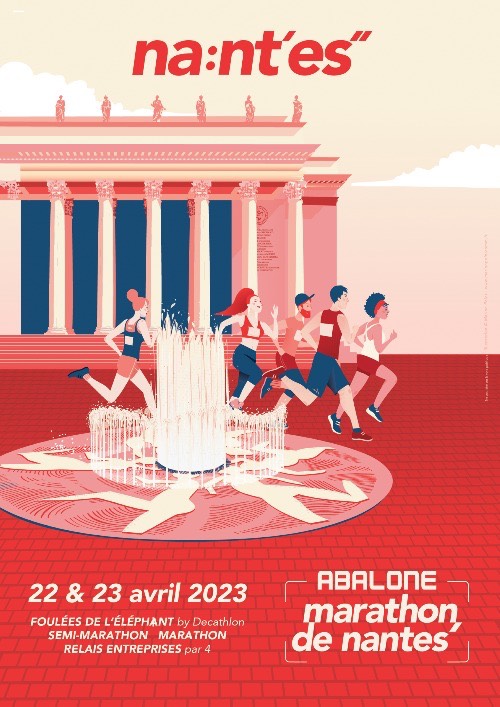 affiche du marathon de nantes 2023