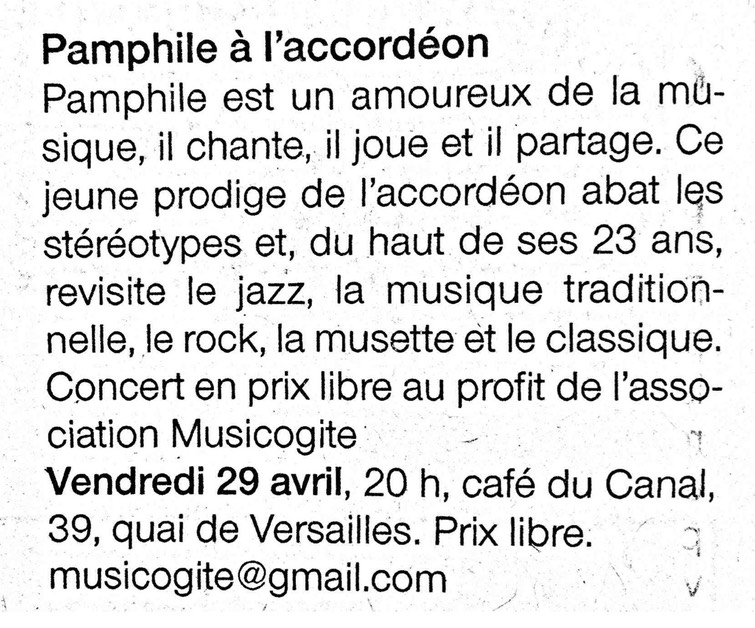 article concert pamphile musicogite