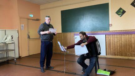 Fabrice en cours particulier avec Pamphile