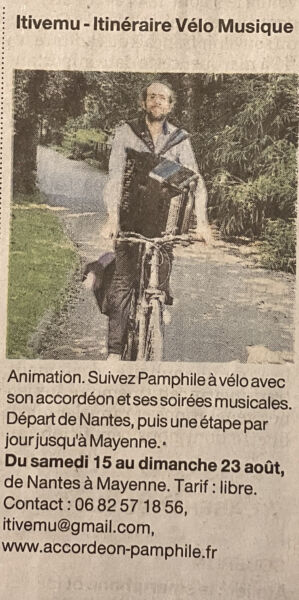 Annonce itivemu dans Ouest-France du lundi 10/08/26