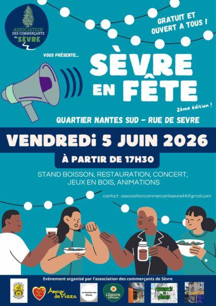 Affiche Sèvre en fête quartier Nantes Sud.