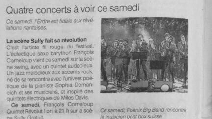 Article Ouest-France 31 août 2018