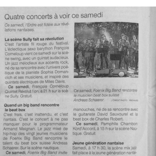 Article Ouest-France 31 août 2018